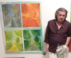 Zijo Zolic framför en målning